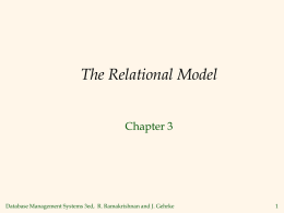 The Relational Model - Brock Computer Science