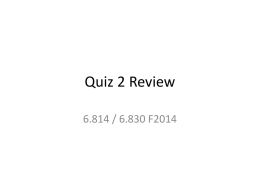 Quiz 2 Review - MIT Database Group
