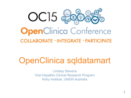 OpenClinica Data Mart