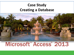 Case Study for Access