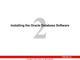 Installing the Oracle Software