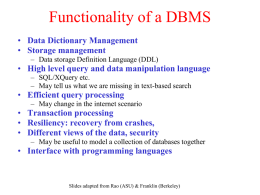 Structured data and Databases