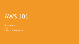AWS services overview 101