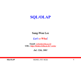 24 SQL/OLAP SQL/OLAP