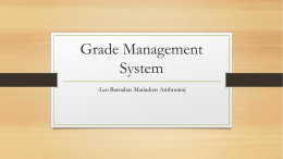 Grade Management System