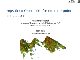 mps-tk : A C++ toolkit for mulitple-point simulation
