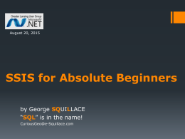 SSIS for Absolute Beginners v3 August 2015 GLUGNET