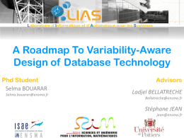 2 Variability-Aware design of Database Technology