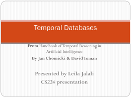 Temporal Databasesx