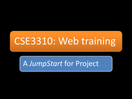 Web Training 101