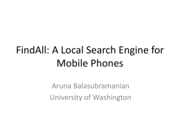 FindAll: A Local Search Engine for Mobile Phones