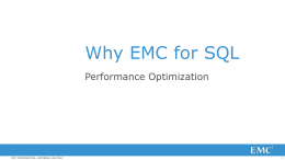 Why EMC for SQL