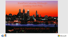 Power BI In SharePoint and Office 365
