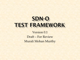 test framework - the OPEN