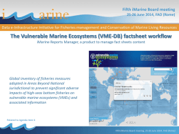 iMarine Reports Manager and the VME database
