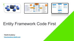 1. EntityFramework - Code Firstx