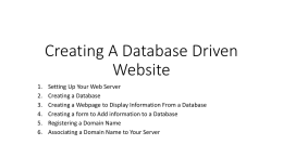 PHP, Database Access