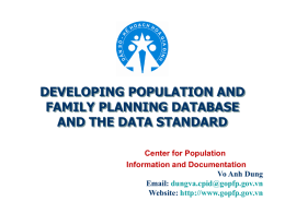 THE POPULATION AND FAMILY PLANNING OF VIET NAM