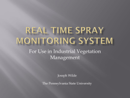 Real Time Spray monitoring system