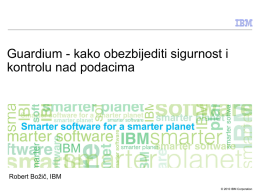 IBM InfoSphere Guardium - RECRO