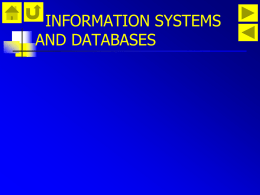 Information Systems And Databases - MDCC