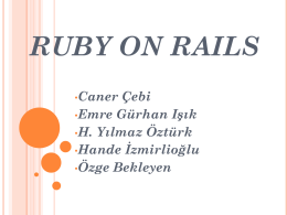 COMPARİSON OF RUBY ON RAİLS AND J2EE