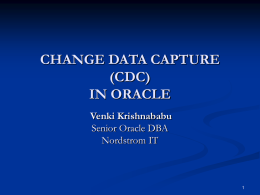 CHANGE DATA CAPTURE IN ORACLE 9i