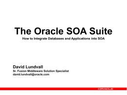 Oracle SOA Suite - How to Integrate Databases and