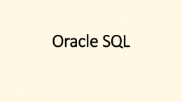 Oracle SQL - WordPress.com