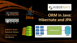 ORM in Java: Hibernate and JPA