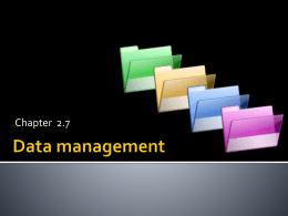 Data Management MM