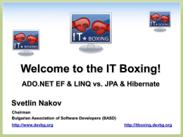 presentation: Nakov-ITBoxing-ADO.NET+LINQ