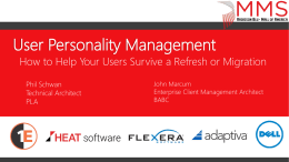 User Personality Management