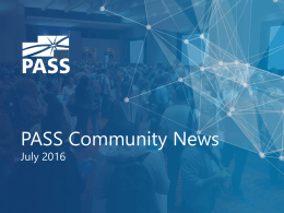 PASS Community News July 2016.2