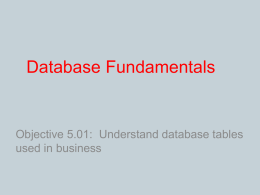 Database Fundamentals PPTx