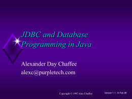 JDBC and Database Programming in Java