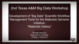 “Big Data” scientific workflow management tools for the Materials