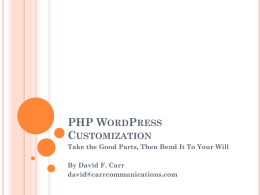PHP-WordPress-Customization