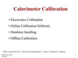 Calorimeter Calibration
