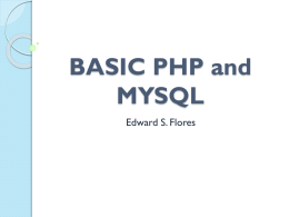 BASIC PHP and MYSQL