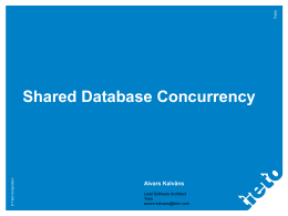 database concurrency - Wildcard Conference