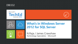 Whats in Windows Server 2012 for SQL Server