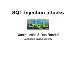 SQL-Injection attacks