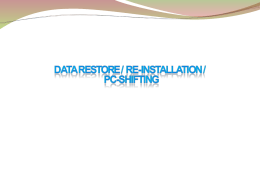 Follow the following mandatory steps before data restore
