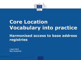 Core Location Vocabulary - Joinup
