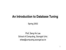 Database Tuning