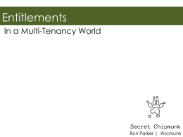 Entitlements in a Multi-tenant World(PPTx)