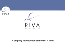 Internet Training Solution - RIVA Technologies, Inc.