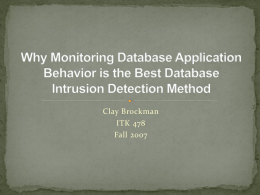 Why Monitoring Database Application Behavior is the Best