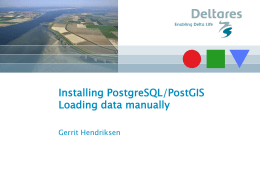 Installing PostgreSQL/PostGIS